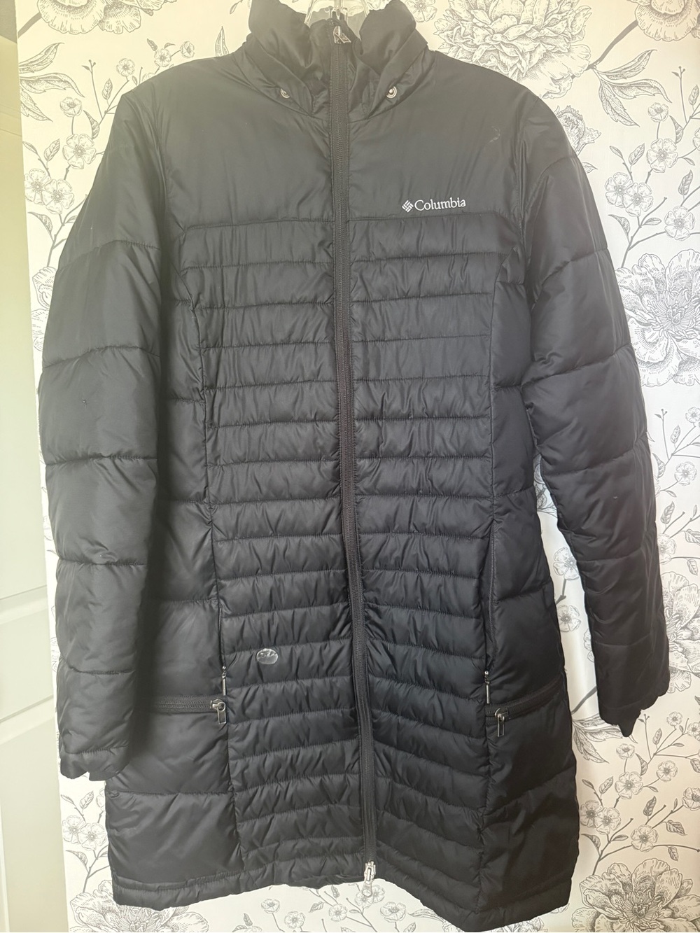 Columbia Women's Black Long Quilted Puffer Coat